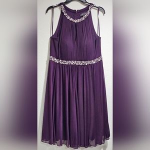 Maroon Rhinestones dress